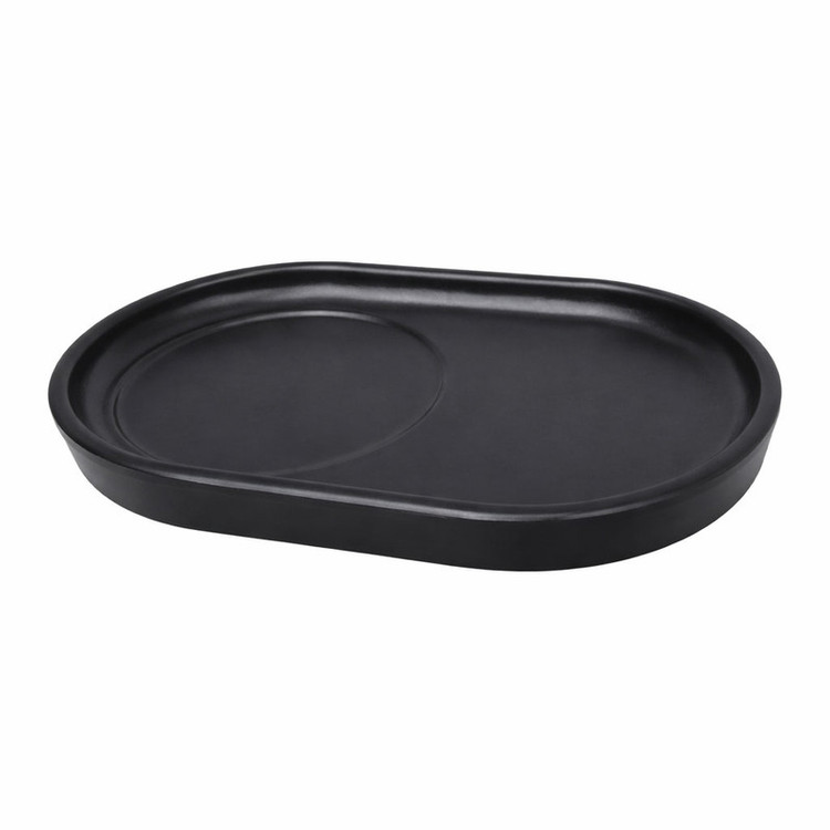 سینی بدون دسته بیضی ملامین مدل Cafe، کد Mel02، دارای فرورفتگی جای فنجان، مناسب سرو نوشیدنی و مخلفات، ابعاد 15.5×9.5×1 سانتیمتر، قابل شستشو با دست و ماشین ظرفشویی