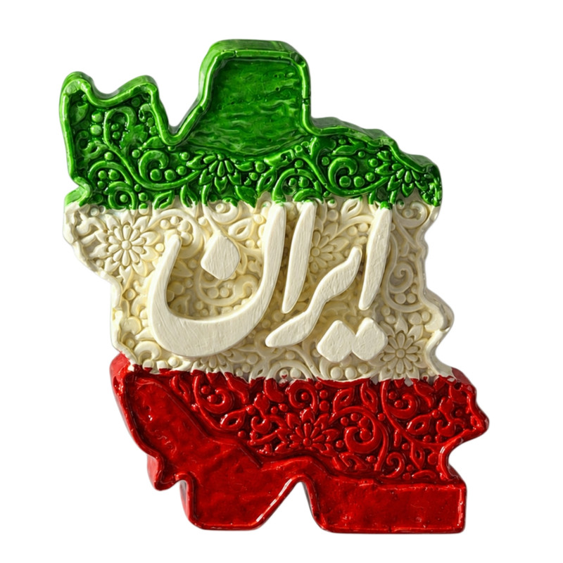 مجسمه سنگی مدل نقشه و پرچم ایران