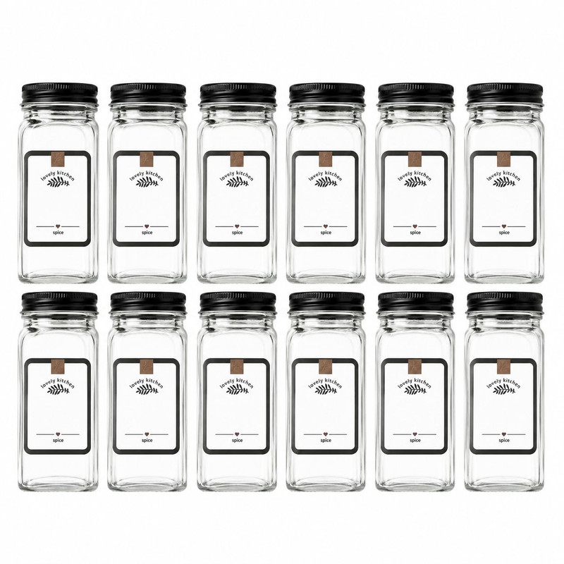 جای ادویه مدل چهارگوش مکارتی sz12 مجموعه 12 عددی