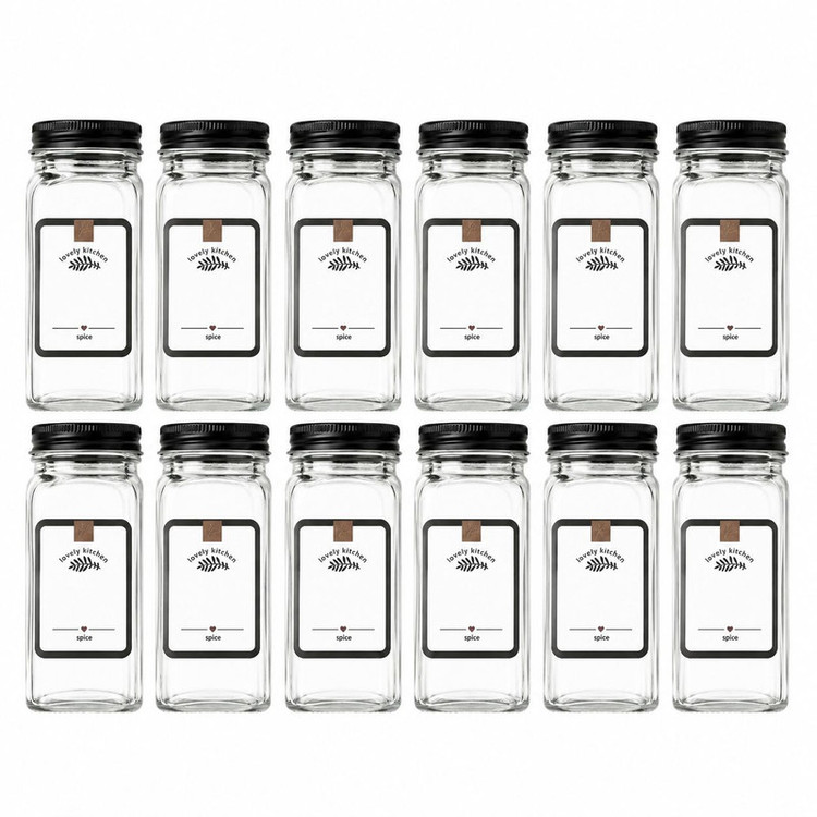 جای ادویه مدل چهارگوش مکارتی sz12 مجموعه 12 عددی