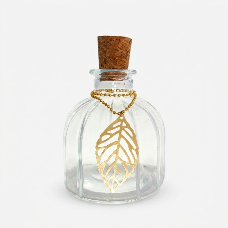 ظرف زعفران طرح برگ مدل MP-01