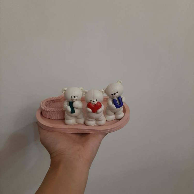 مجسمه مدل خرسهای فانتزی مجموعه 3 عددی