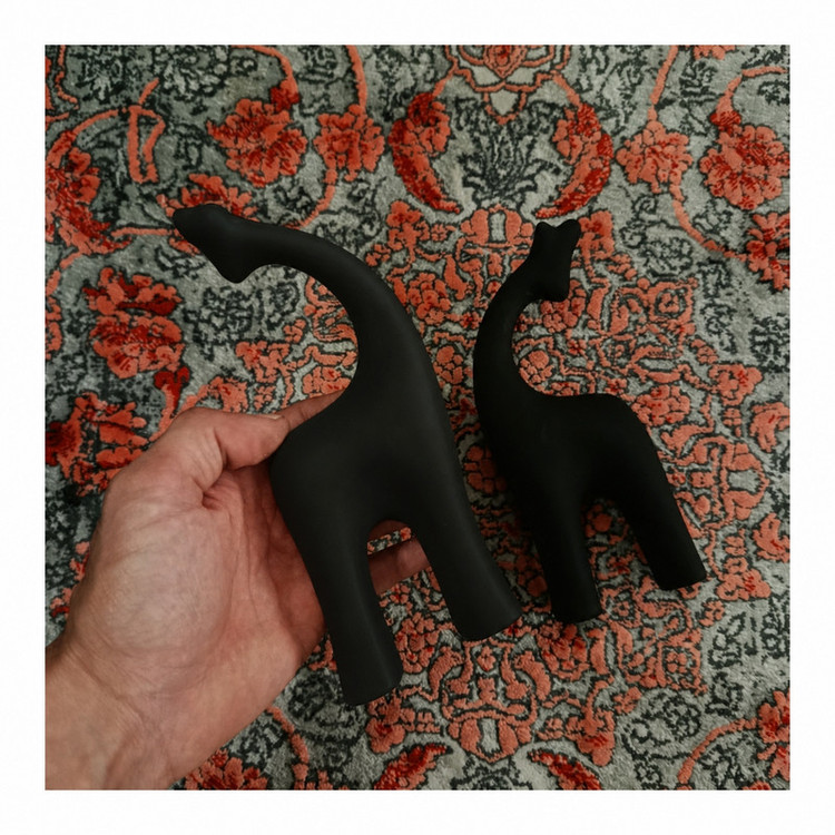 مجسمه مدل زوج زرافه مینیمال بسته 2 عددی