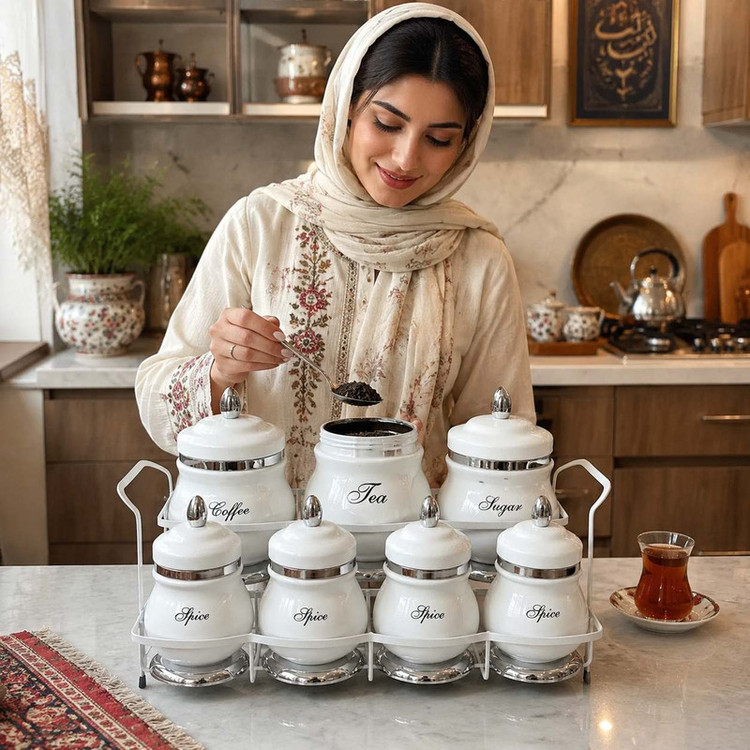 ست پاسماوری 8 پارچه مدل کوزه ای
