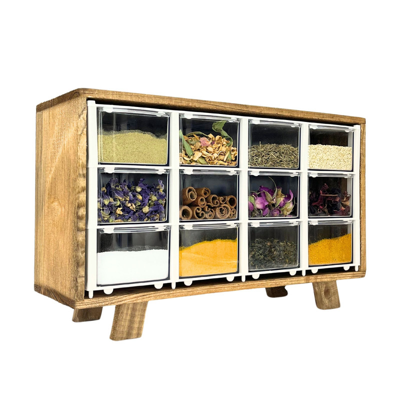 جای ادویه مدل چوبی کشویی کد JA03