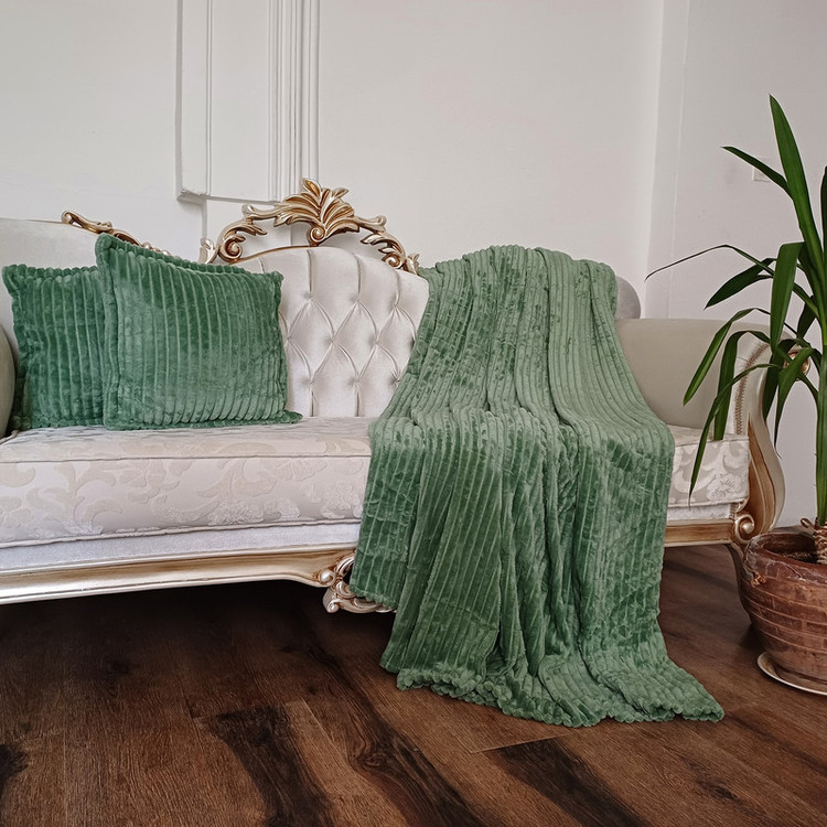 شال مبل مدل کرکره ای پلیسه کد 061 سایز 220×200 سانتی متر به همراه کوسن
