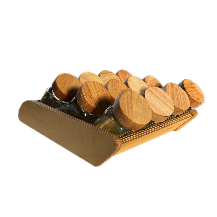 ست جا ادویه دوازده پارچه مدل b-012 همراه با استند
