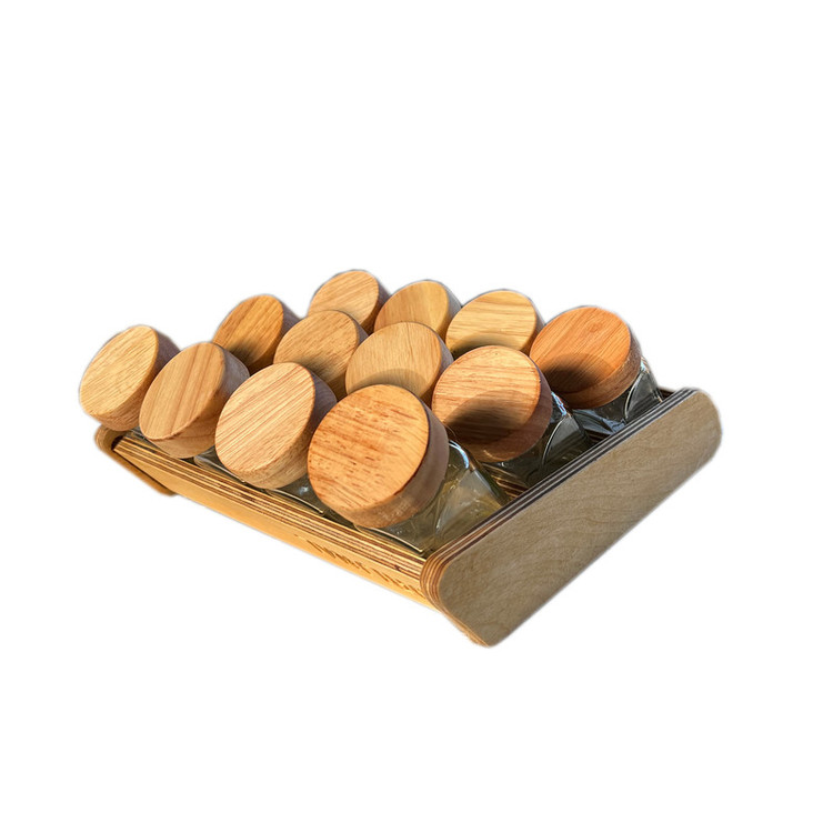 ست جا ادویه دوازده پارچه مدل b-012 همراه با استند
