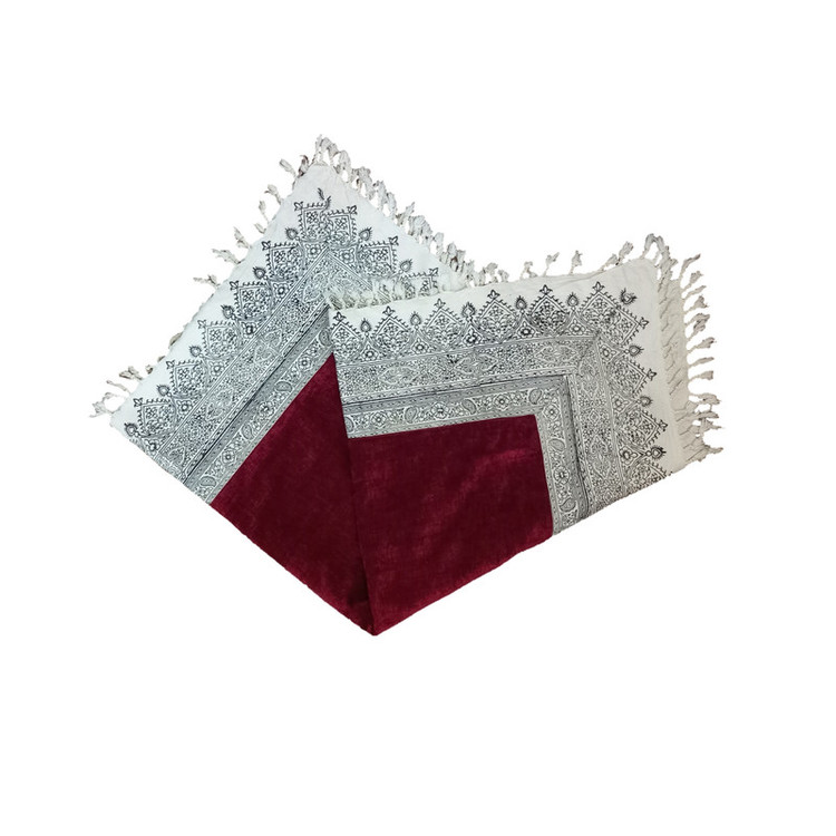 رومیزی مدل مخمل و قلمکار سایز 80x80 سانتیمتر