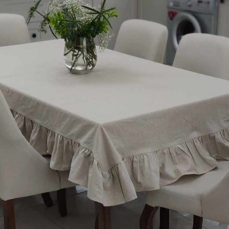 رومیزی مدل لینن دورچین سایز 250x150 سانتیمتر