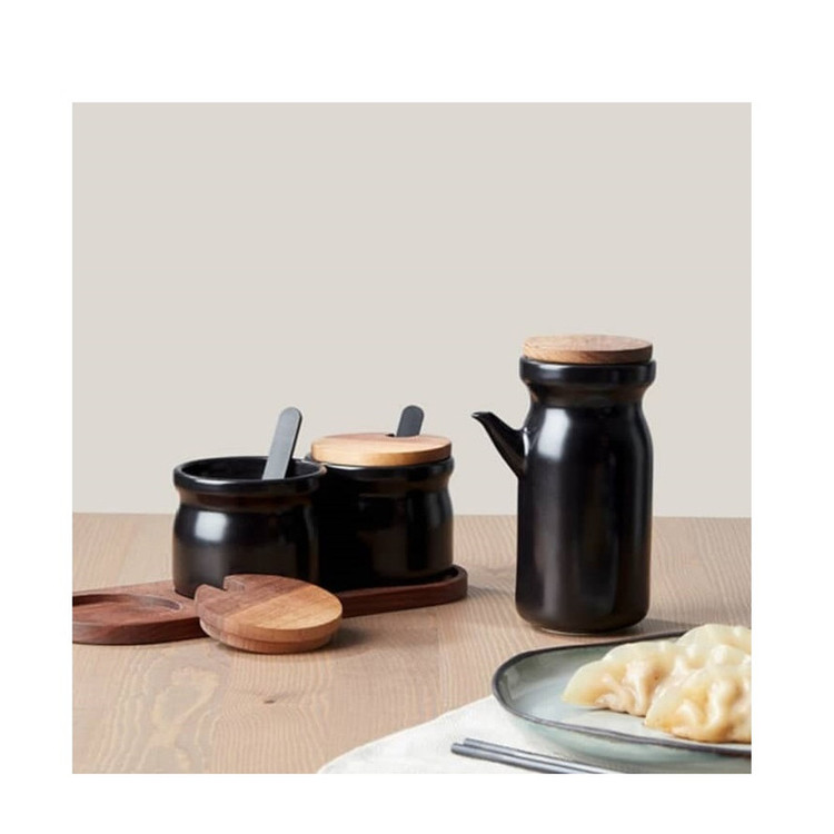 جای ادویه ایکیا مدل HULDHET مجموعه 2 عددی به همراه ظرف روغن