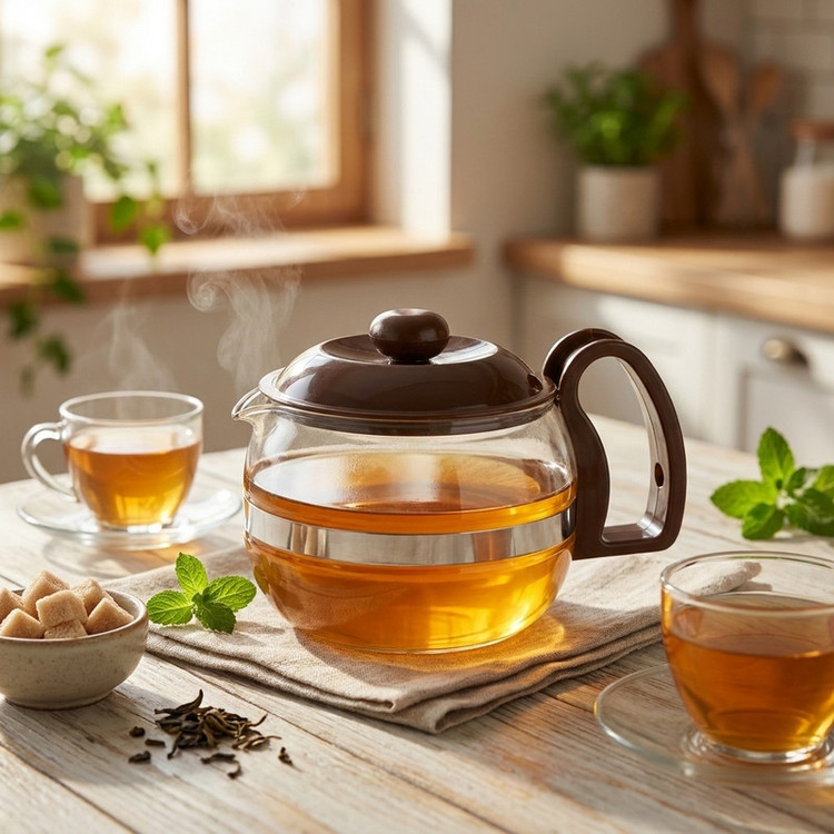 قوری ای ام مدل پیرکس گنجایش 1000 میلی لیتر