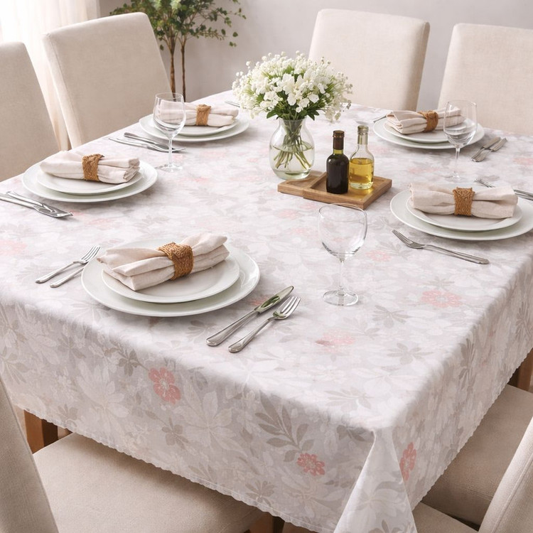 رومیزی مدل مستطیل گل معلق سایز 135x100 سانتیمتر