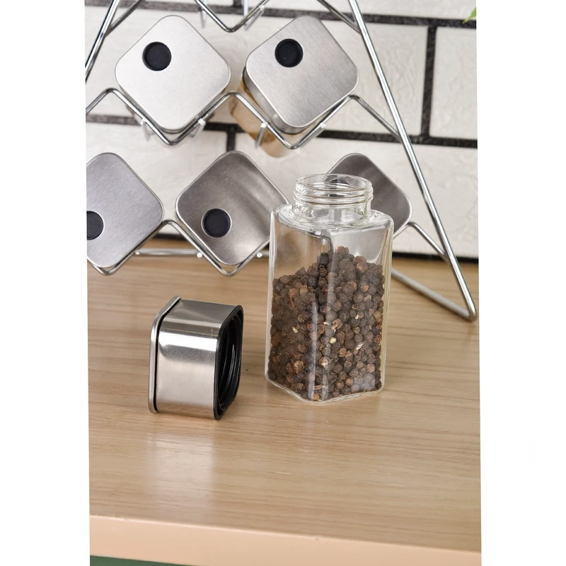 ست جا ادویه 6 پارچه مدل UN-1637 به همراه استند