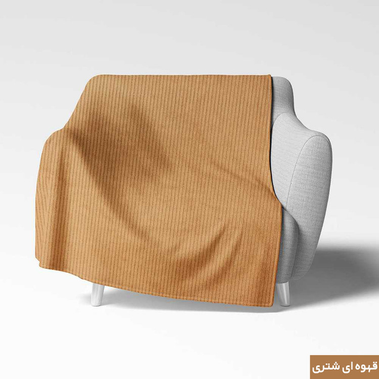 شال مبل شاران هوم مدل مخملی طرح راه راه سایز 170×170 سانتی متر