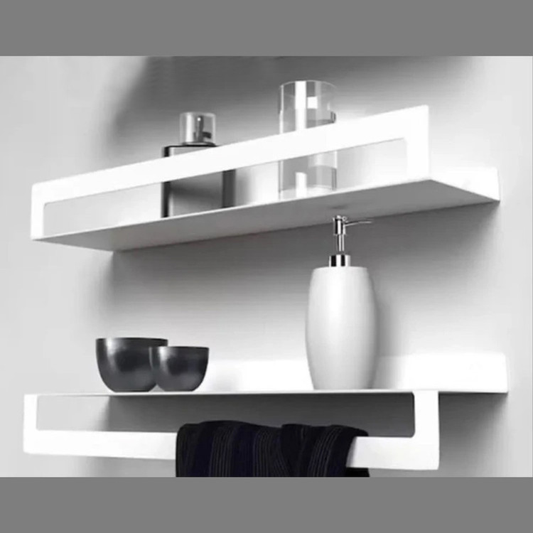 آویز حوله و شلف دیواری مدل B203 مجموعه 2 عددی