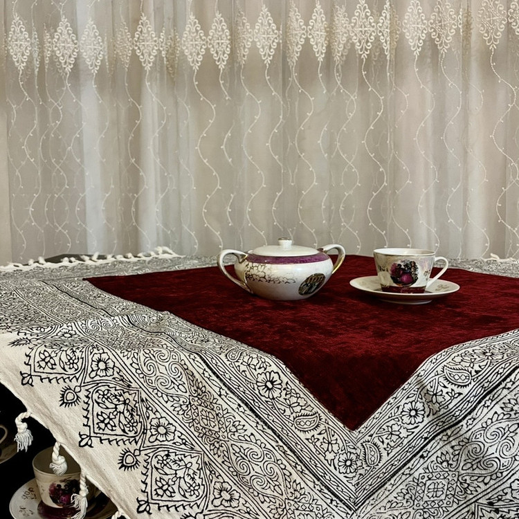 رومیزی مخمل مدل 100-100