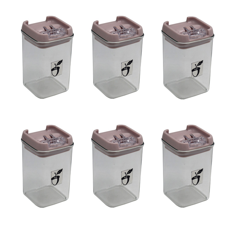 ست جای ادویه 6 پارچه مدل بلوط کد YP-SIZE2-7.5x7.5x13CM
