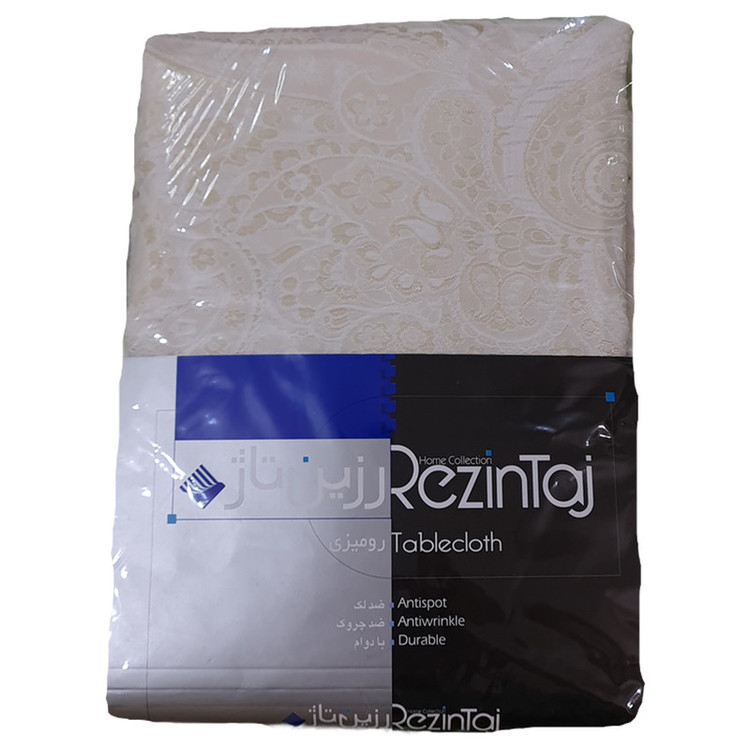 رومیزی رزین تاژ مدل بته جقه سایز 320x150 سانتیمتر