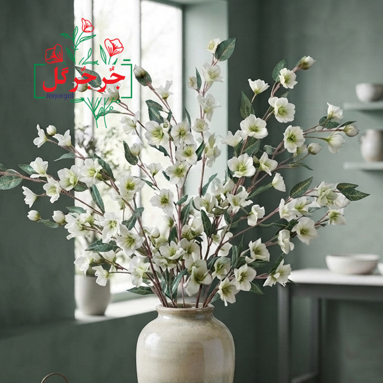 گل مصنوعی جُرجُرگل مدل شاخه شکوفه مگنولیا کد 2RSefSo