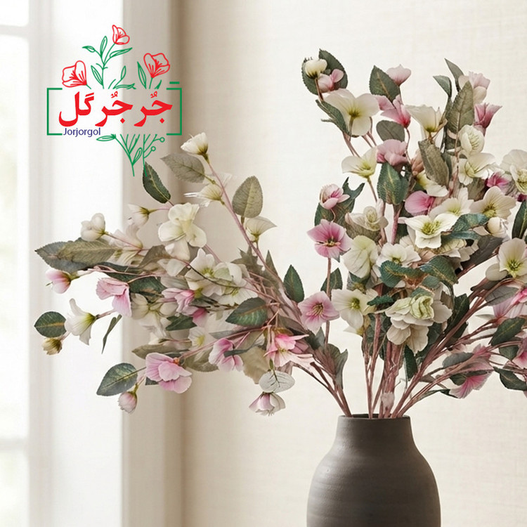 گل مصنوعی جُرجُرگل مدل شاخه شکوفه مگنولیا کد 2RSefSo