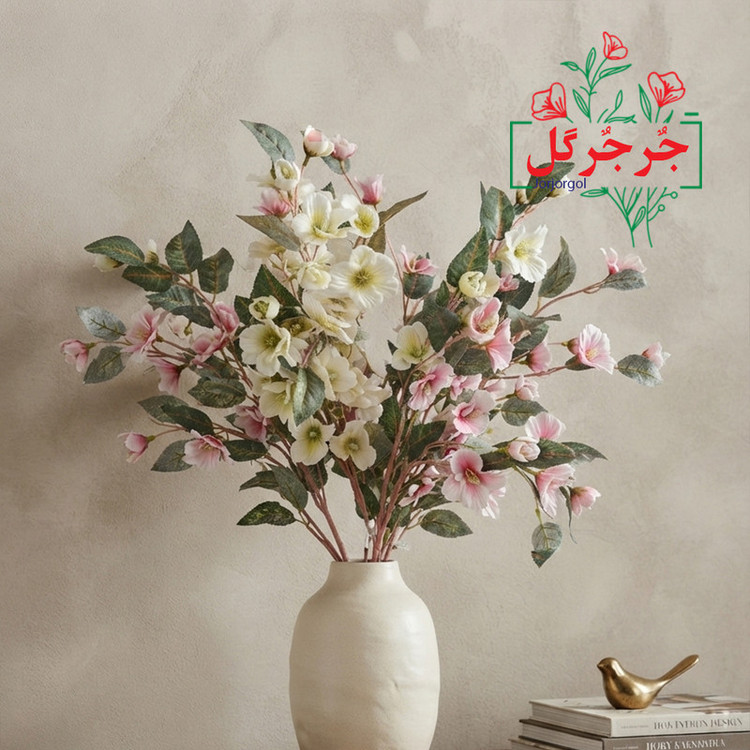 گل مصنوعی جُرجُرگل مدل شاخه شکوفه مگنولیا کد 2RSefSo