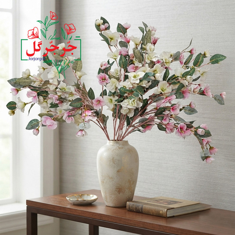 گل مصنوعی جُرجُرگل مدل شاخه شکوفه مگنولیا کد 2RSefSo