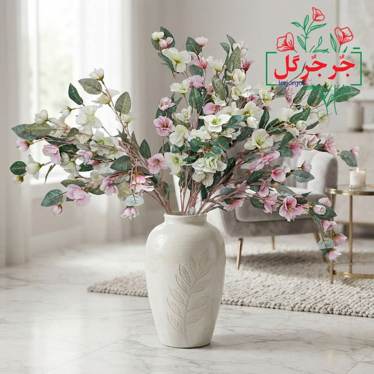 گل مصنوعی جُرجُرگل مدل شاخه شکوفه مگنولیا کد 2RSefSo