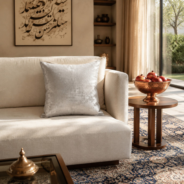 کاور کوسن مدل لوکس مروارید سایز 42*42 سانتی متر بسته 2 عددی