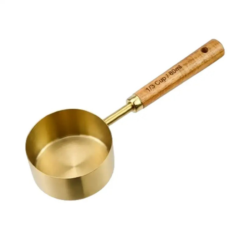 پیمانه اندازه گیری مدل استیل دسته چوبی کد HS80