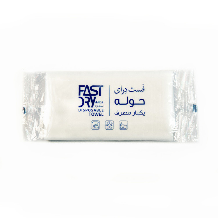 حوله یکبار مصرف فست درای مدل اقتصادی 80 سایز 80x120 سانتی متر بسته 10 عددی