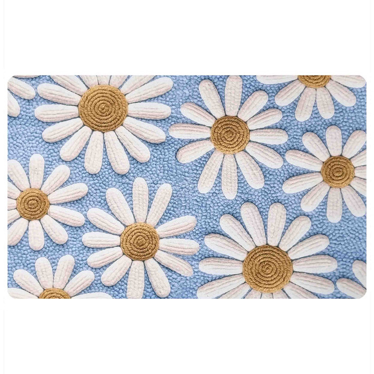 پادری مدل مخمل اسپرت طرح فانتزی گل SP-102 سایز 70x50 سانتیمتر مناسب برای فضای داخلی
