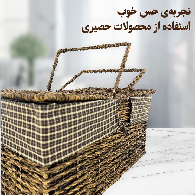 سبد پیک نیک مدل حصیری کد SPN01