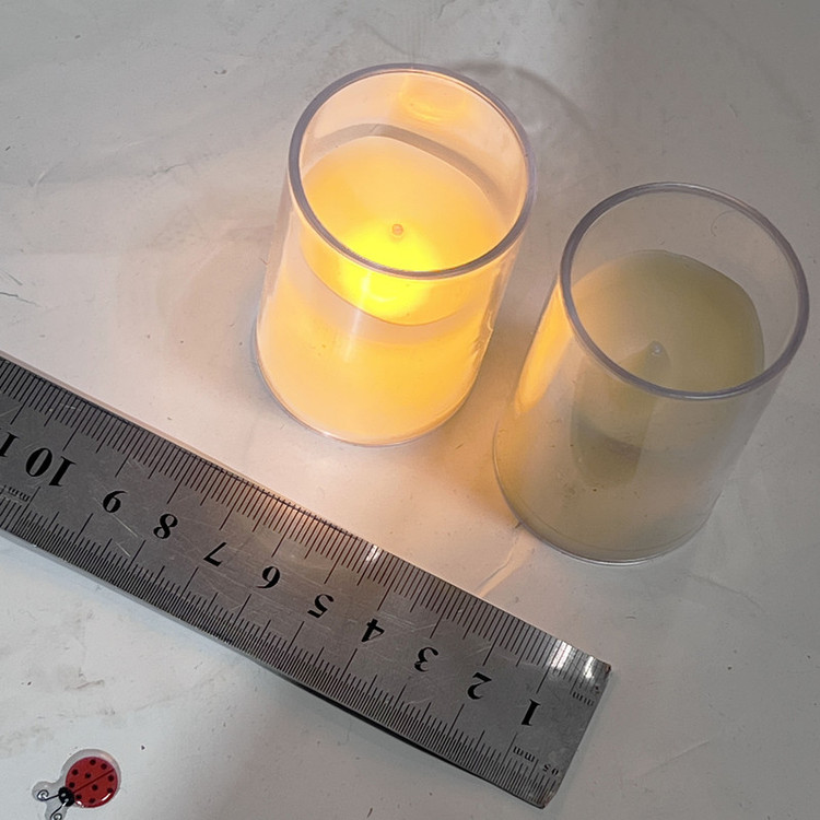 شمع ال ای دی مدل وارمر طرح شیشه ای مجموعه 3 عددی
