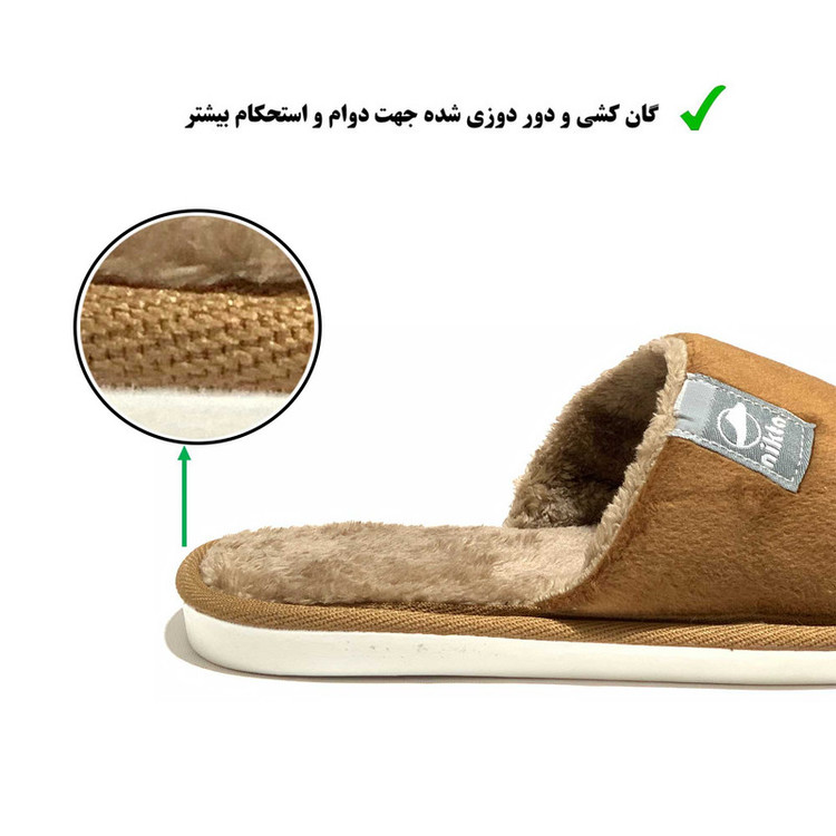 دمپایی حوله ای مردانه نیکتا مدل M-56 کد RS-BR-211