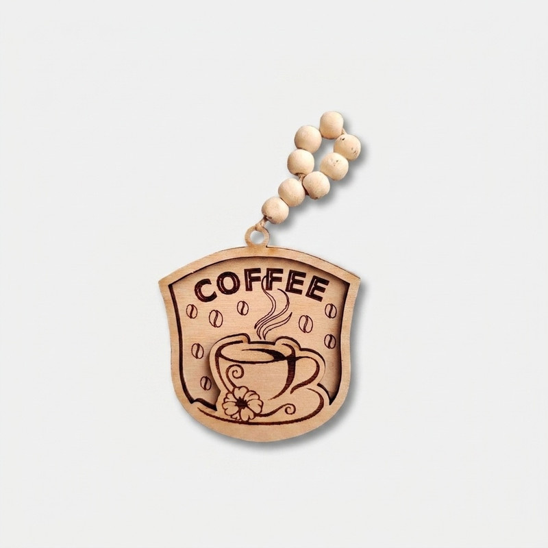 آویز تزیینی مدل قهوه طرح coffee مجموعه یک عددی