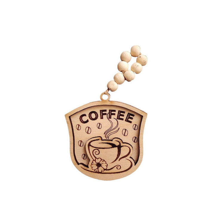 آویز تزیینی مدل قهوه طرح coffee مجموعه یک عددی