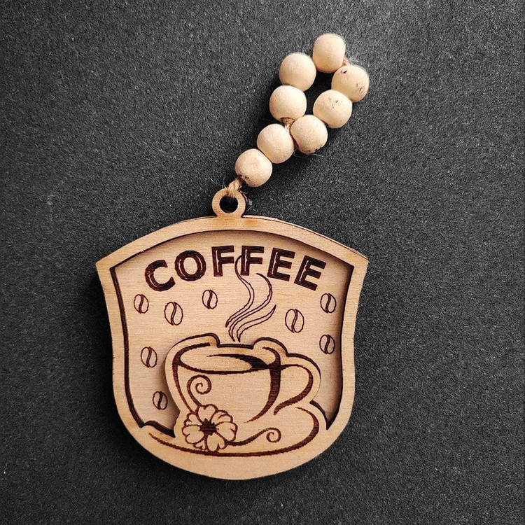 آویز تزیینی مدل قهوه طرح coffee مجموعه یک عددی