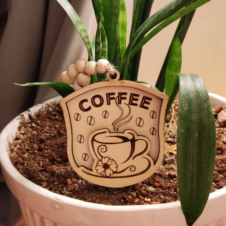 آویز تزیینی مدل قهوه طرح coffee مجموعه یک عددی