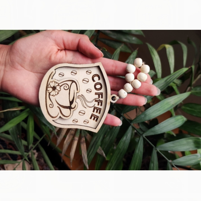 آویز تزیینی مدل قهوه طرح coffee مجموعه یک عددی