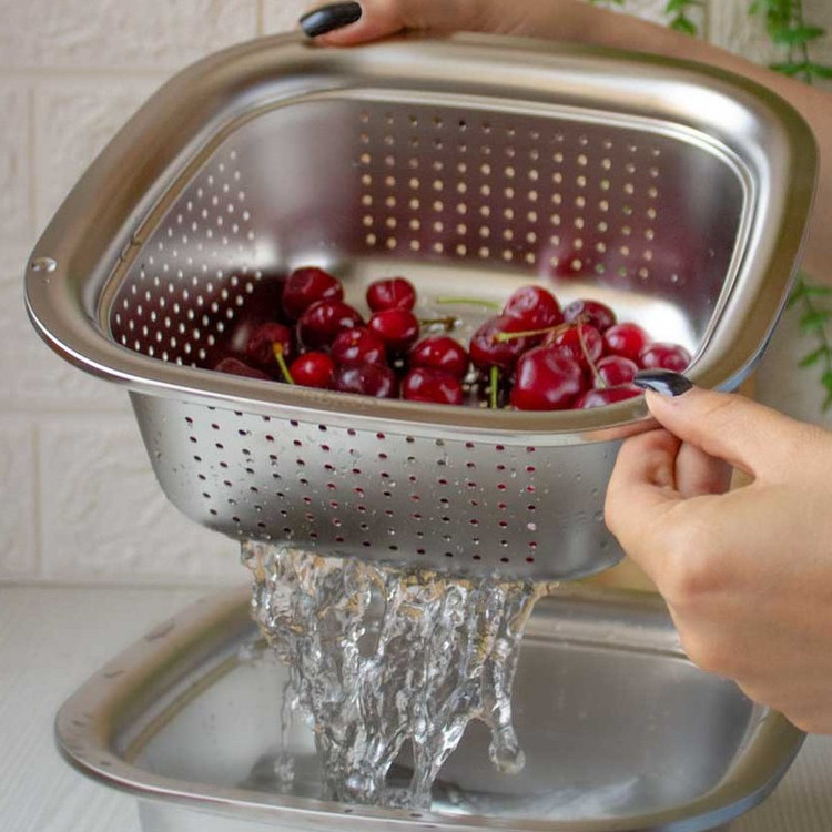 آبکش مدل مربع مجموعه 4 عددی