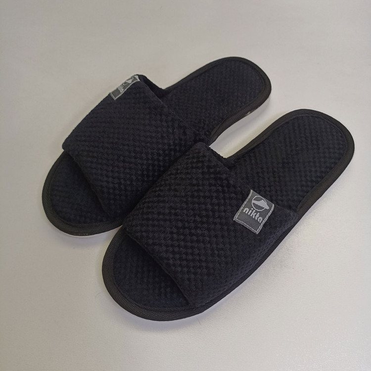 دمپایی حوله ای نیکتا مدل جلو باز 31-10000 کد 1585-BK