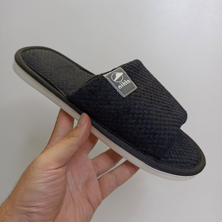 دمپایی حوله ای نیکتا مدل جلو باز 31-10000 کد 1585-BK