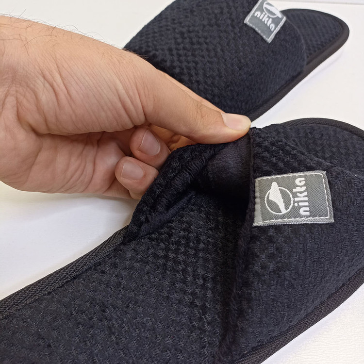 دمپایی حوله ای نیکتا مدل جلو باز 31-10000 کد 1585-BK