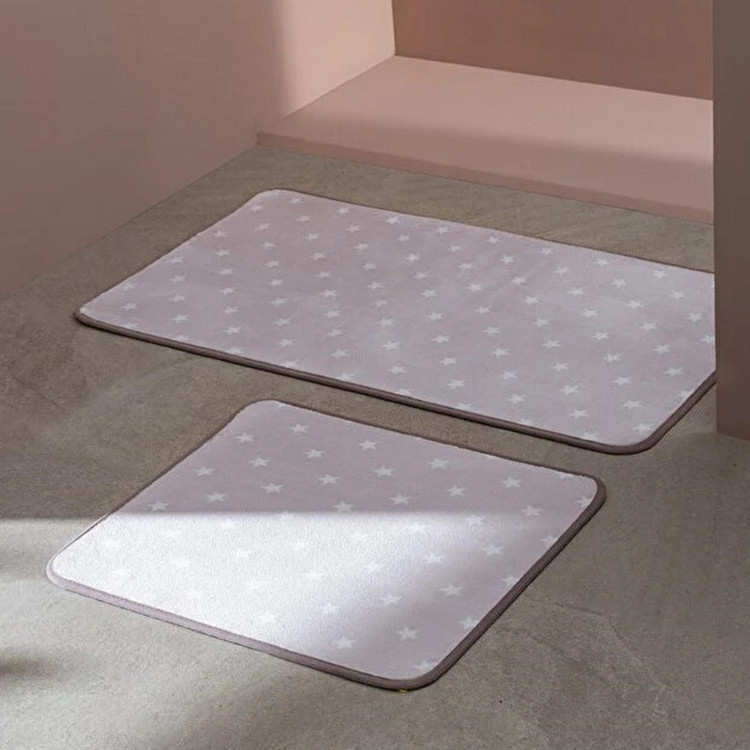 پادری مادام کوکو مدل Felisite Starry Pembe سایز 80x50 سانتیمتر مناسب برای فضای داخلی مجموعه دو عددی