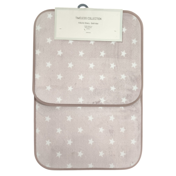 پادری مادام کوکو مدل Felisite Starry Pembe سایز 80x50 سانتیمتر مناسب برای فضای داخلی مجموعه دو عددی