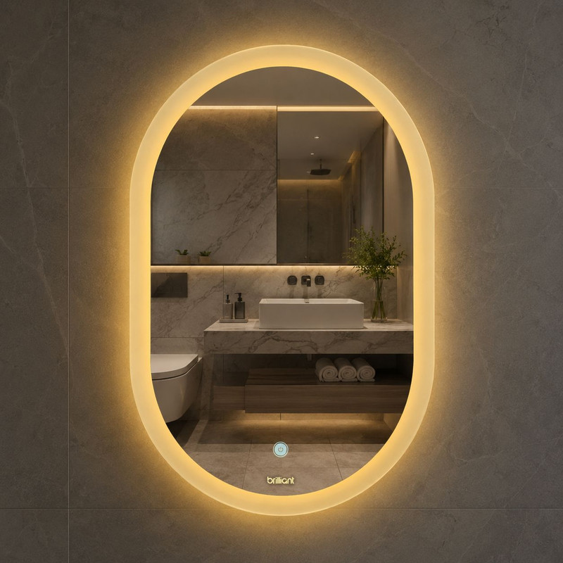 آینه سرویس‌ بهداشتی برلیان کابین مدل 0501 سایز 70*50 سانتی متر
