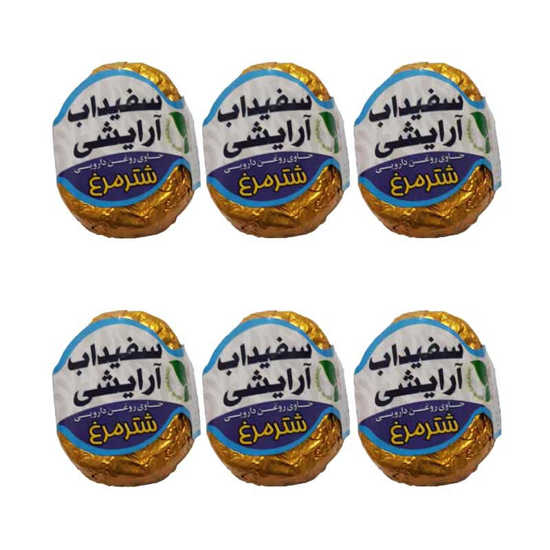 سفیدآب مدل شترمرغ بسته 6 عددی