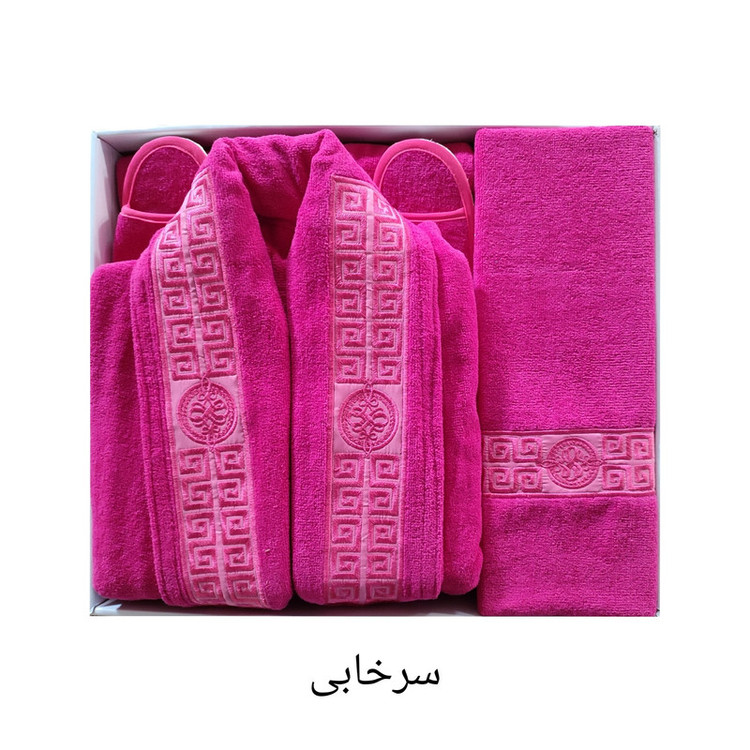 سرویس حوله پالتویی 4 تکه تاچ طرح love سایز 125