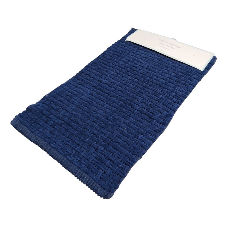 پادری مادام کوکو مدل Najac Bath Mat Lacivert سایز 80x50 سانتیمتر مناسب برای فضای داخلی